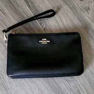 Coach black wristlet